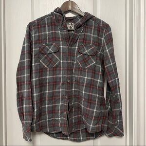 Tna women’s flannet shirt with hood